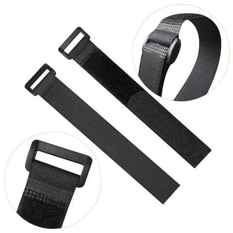 20 Pack Reusable Hook And Loop Cable Ties Set In 8 12 And 18 Inch Sizes For Quick Easy Cable Organization With D Ring Buckles