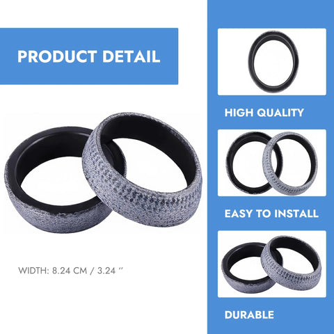 Automotive exhaust donut gasket set, 2 pcs, 2.5 inch (65 mm), graphite high-temp seal for exhaust flange