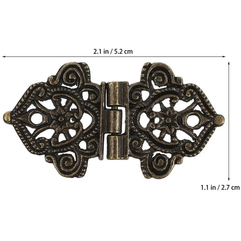 Antique Zinc Alloy Butterfly Hinges Set, 10 Pieces Miniature Furniture Hinges with vintage design for wooden boxes and cabinets
