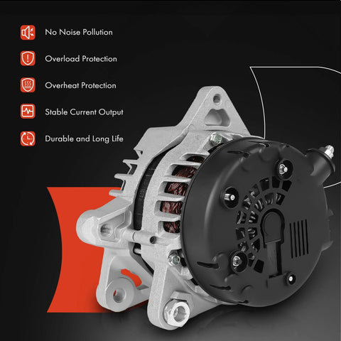 Premium Alternator For Kia Soul 2017 2019 And Hyundai Tucson 2016 2021 12V 150A With 6-Groove CW Rotation showcased in profile