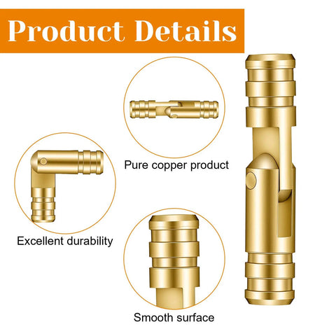 Brass Barrel Hidden Hinges 30 Pack For Wooden Boxes And Cabinets, 270 Degree Folding Small Hinge For Diy Crafts, close-up view