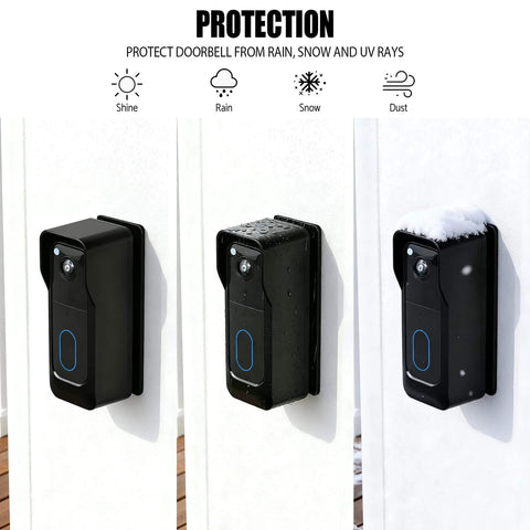Anti Theft Angle Mount For Blink Video Doorbell 2025 2nd Gen Adjustable 45 Degree Wall Bracket With Weatherproof Cover
