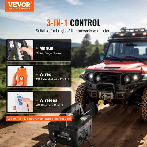 3 In 1 Electric Hoist Winch 1100 Lb Capacity 1500W Portable Crane with Wired and Wireless Remote for vehicle lifting