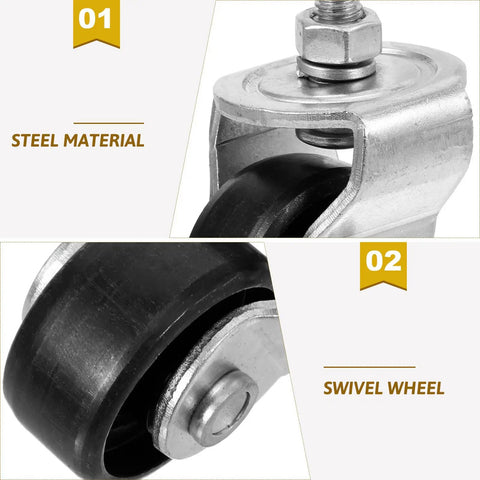 Close-up view of 2 Ton Floor Jack Caster For Heavy Duty Garage Use With Hydraulic Front Wheel Replacement Premium Steel Construction