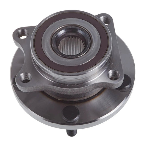 Front Wheel Hub And Bearing Assembly Replacement For Subaru Ascent Forester 2019 2022 And Legacy Outback 2015 2022 5 Lug OEM Grade Durable Wheel Hub Bearings For An Easy Install And A Smooth Safe Ride, shown in a top view pointing down.