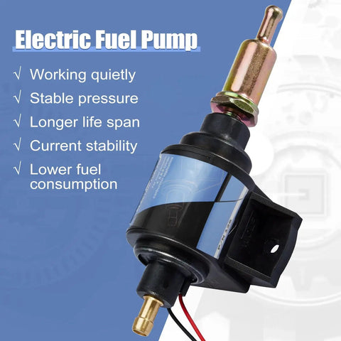 Universal Self Priming Fuel Pump For Cars And Trucks, Four To Seven Psi, Thirty Five GPH, Five Sixteenth Inch Inlet And Outlet, Gasoline Only, Not For E85 Or Ethanol, Electric Fuel Transfer Pump