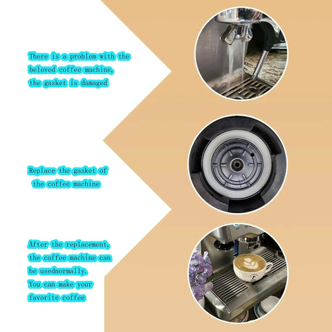 54mm Silicone Steam Ring For Espresso Grouphead Gasket Replacement installed on Breville and Sage Espresso Machines.