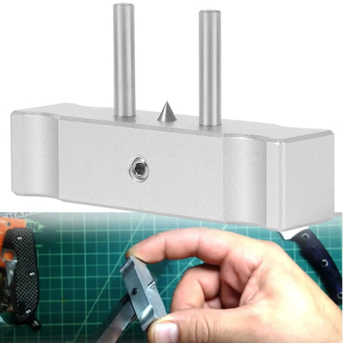 Aluminum Self Centering Scribe Doweling Jig For Marking Centerlines On Knife Stock Barstock Wood And Metal With Stainless Steel Guides By SixCow