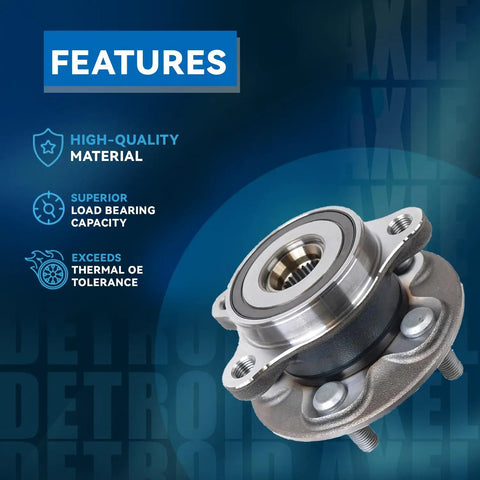 Beefy Front Wheel Bearing Hub Assembly Pair For Dodge Ram 1500 2002-2008 5 Lug Front Hubs Replacement Set Two Hubs Included OE Style Heavy Duty Upgrade shown