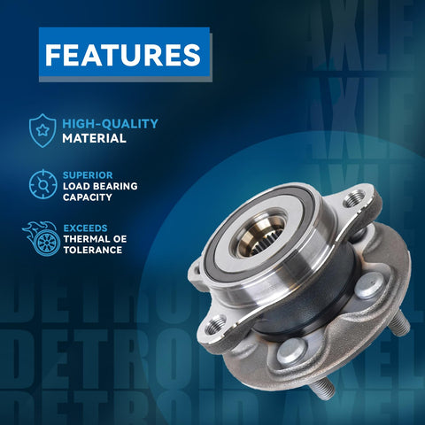 Pair Front Wheel Bearing Hubs Assembly For Toyota Corolla 2019-2024 And Prius 2016-2022 AWD-e And Prime features