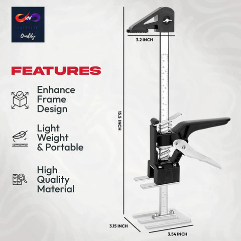 Two Pack 12 Inch Lever Tool Lifts Labor Saving Handle Set features enhanced frame and high quality material.