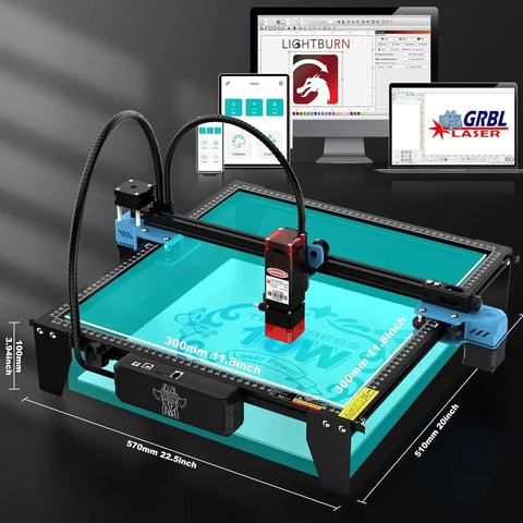 Powerful 10000mW Laser Engraver For Wood Metal Acrylic Glass With 30000mm Per Minute Cutting Speed And 0.069mm Spot Ideal DIY