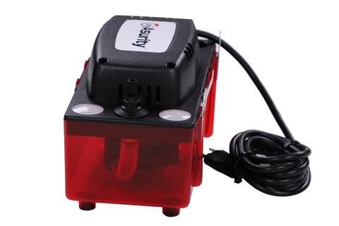 Diversitech ULTRACP-22 condensate pump for HVAC/R, red translucent reservoir, black top, 120V power cord.