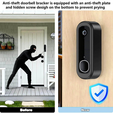 Adhesive No Drill Doorbell Camera Mount For Arlo Video Doorbell 2K Second Gen Weatherproof Bracket for anti-theft use