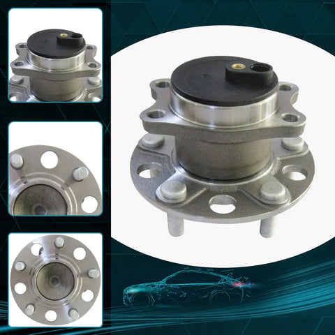 Rear Wheel Bearing And Hub Assembly Fits 2008-2017 Mitsubishi Lancer, 2011-2012 Outlander, And 2011-2012 Outlander Sport, 5 Lug, FWD With ABS, 1 Piece Replacement For A Simple, No-Fuss Install