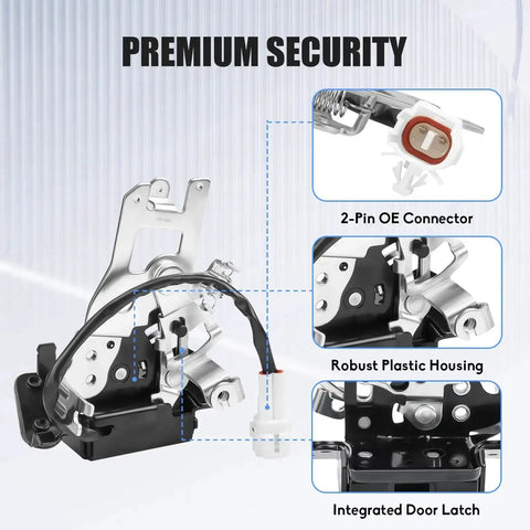 Sequoia Liftgate Lock Actuator And Trunk Latch Assembly With Cable For Toyota Sequoia 2001-2007 SR5 Limited 4.7L showing components