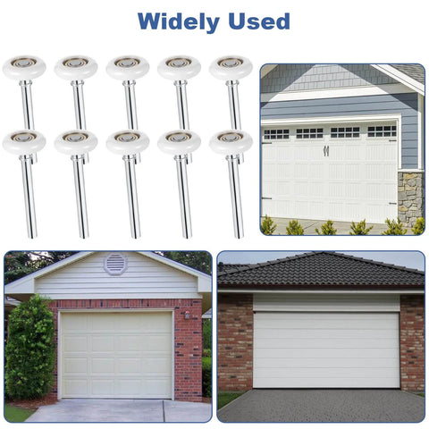 10 Pack Nylon Garage Door Rollers With Sealed 1.8 Inch Stem And 4.7 Inch Pulley Wheels Quiet Durable Heavy Duty