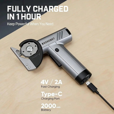 Cordless Cutting Tool 4.2V With LED Display, Brushless Motor, Three Tungsten Steel Blades, Electric Chop Saw For Fabric