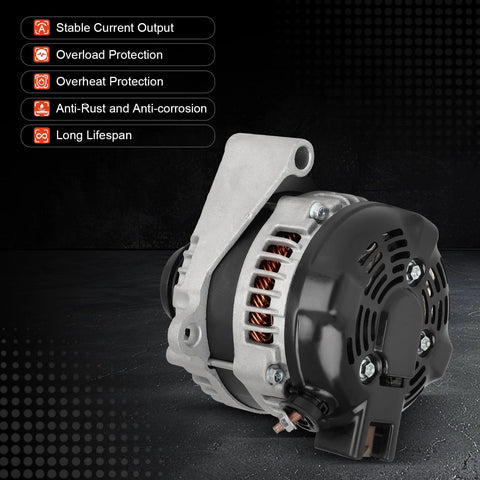Beefed Up High Output 12V 150A CW Pulley Alternator Replacement for 2014 Through 2016 Silverado 1500 with 6 Groove Belt
