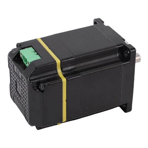 High Performance Stepper Motor With Encoder For CNC Control And Closed Loop Servo Motion Controller For Wire Stripping Machines Durable ABS And Aluminum Construction Delivers Smooth 1.2Nm Torque And Easy Install With Two Terminals, side view