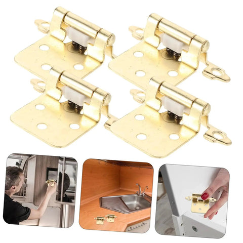 Semi Hidden Spring Loaded Door Hinges For RV And Camper Auto Close Cabinets Heavy Duty High Load Capacity Easy Install Mobestech 5 Piece Set