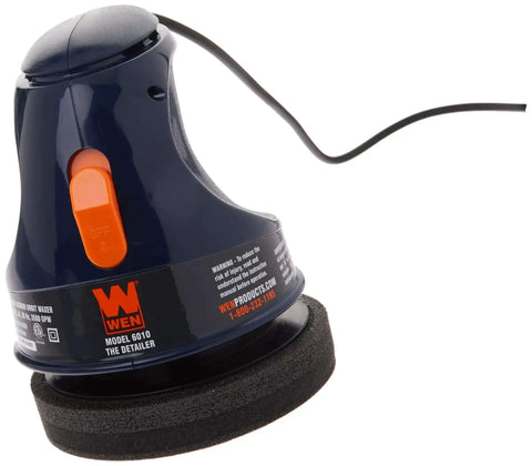 Side view of a 6 Inch Waxer Polisher With 3500 RPM 120V Motor, ergonomic palm grip, and lockable switch