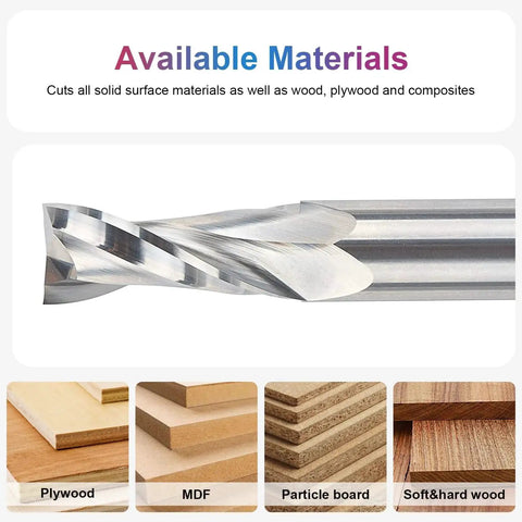Upcut Spiral CNC Router Bit With Half Inch Shank And Half Inch Cutting Diameter HRC55 Solid Carbide for wood mortises dadoes