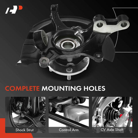 Front Left Steering Knuckle And Wheel Bearing Hub Assembly For Toyota Camry 2004 2005 2006 2.4L L4 US Built Driver Side Replacement And Suspension Upgrade