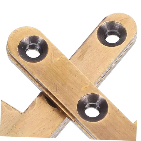 Close-up of heavy duty brass hidden door pivot hinges for wood doors, smooth vertical rotation, invisible hardware, 2 pack.