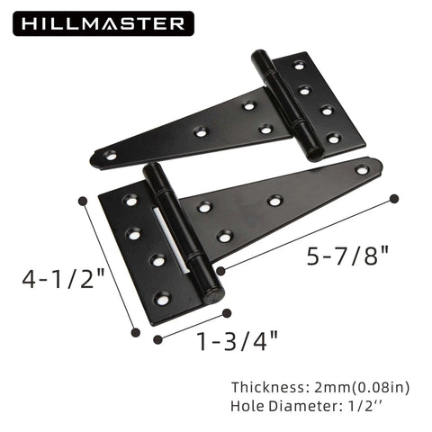Heavy Duty Gate Latch Set For Wooden Fences Self Closing Latch With Pull String Decorative Metal Gate Pull Handle Six Inch T Strap Hinges