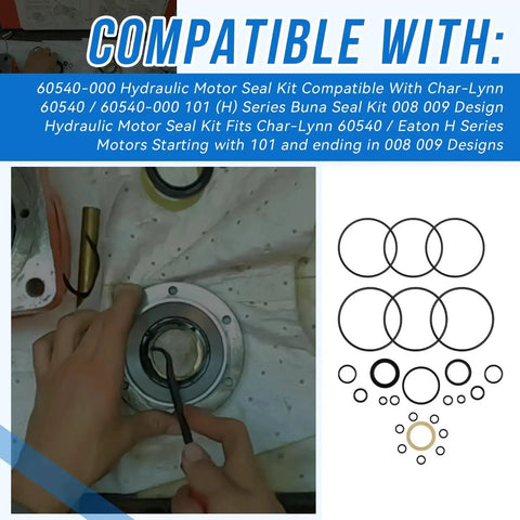Seal Kit For Char-Lynn 60540 60540-000 101 H Series Buna Seals 008 009 Design installation process