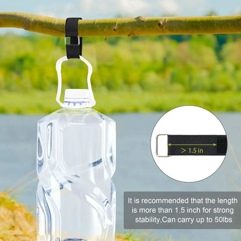 One Inch By Sixteen Foot Hook And Loop Straps With Twenty Five Metal Buckles adjustable fastening strap holding bottle