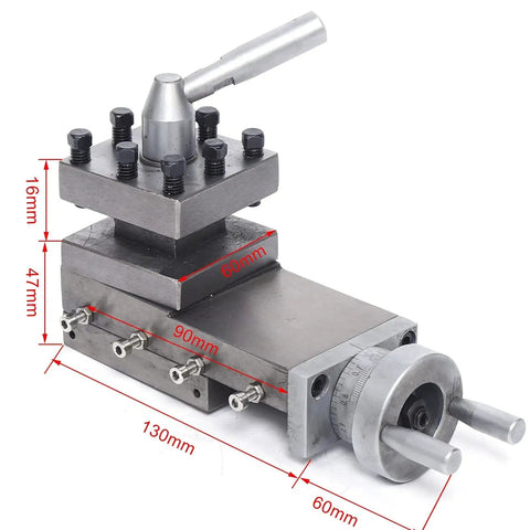 High Precision Swing Lathe Tool Slide AT300 Mini Metal Lathe Tool Post Assembly Holder For Lathe Parts with measurements