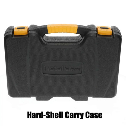 Black hard-shell carry case for All-In-One 15-In-1 Network Tool Kit For Ethernet Cabling Pro Grade RJ45 Crimp Tool Cat5 Cat6