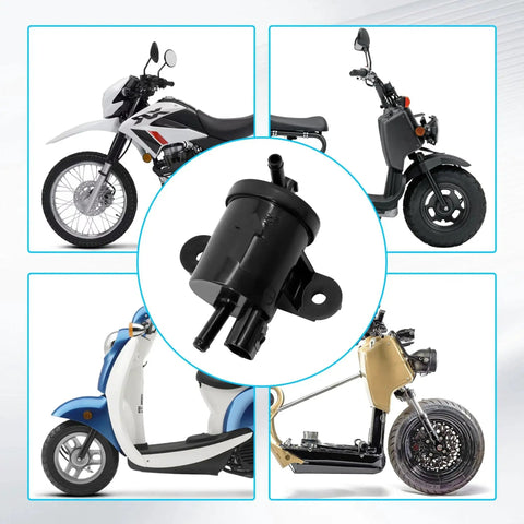 Plug And Play Electric Fuel Pump Replacement For Honda Metropolitan CHF50 2002 2009 And Honda Ruckus NPS50 2003 2016 OE Numbers 16710-GET-013 And 16710-GET-003 Direct Fit Drop In Upgrade shown with compatible scooters.