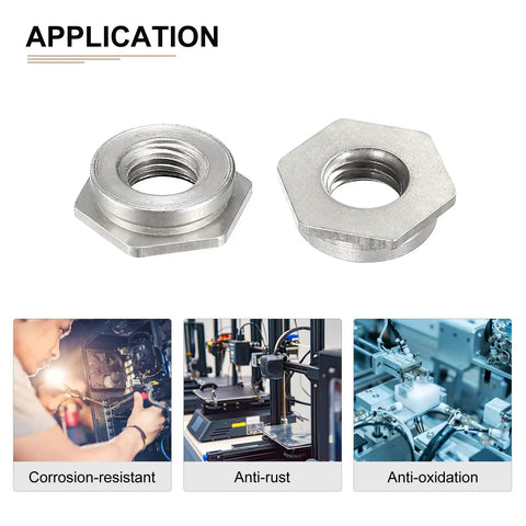 M4 X 0.7 Self Clinching Standoff Nuts 25 Pack For Construction Industry Carbon Steel Passivation Pressure Riveting Nut Silver