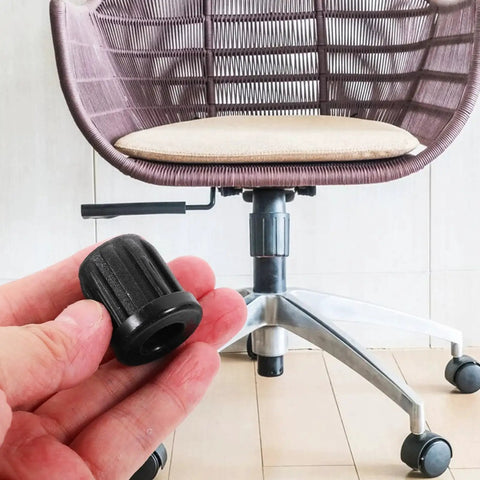 20 Piece Set of Durable Round Plastic Chair Wheel Sockets and Caster Inserts for Restoring Stability to Wobbly Swivel Computer Chairs