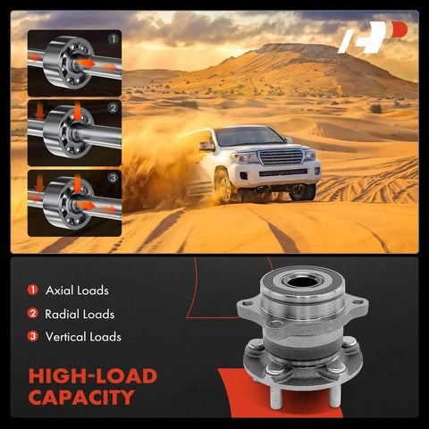 Two Pack Rear Wheel Bearing And Hub Assembly 5 Lug Fit For Subaru Outback Forester Impreza Legacy Crosstrek WRX 86 GR86 FRS Toyota 86 in desert terrain