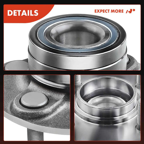 Close-up of Two Pack Rear Wheel Bearing And Hub Assembly For 4-Lug Nissan Sentra 1990-1999, NX 1991-1993, And 200SX 1995-1998