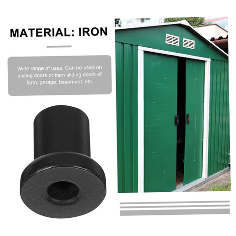 Four Pack Replacement Carbon Steel Track Spacers Set For Barn Doors And Sliding Door Hardware Heavy Duty Connector Spacers To Fix Tracks To Wall Ideal For Garage Basement Farmhouse Doors And Wall Mount Tracks shown in use with green barn door