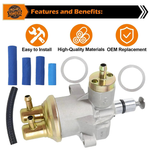 Fuel Transfer Pump With Hose Line Kit For Ford 7.3L Diesel Super Duty F-250 F-350 E-350 Econoline 1994-1998 components