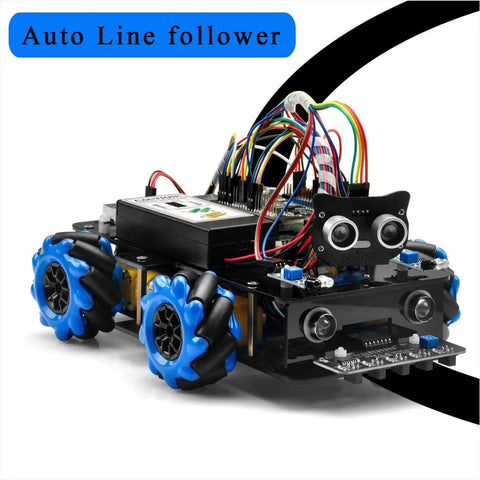 Omni Directional Mecanum Wheel Robot Car Kit For Raspberry Pi 3 4 5 Remote Controlled DIY Coding Video Control OSOYOO
