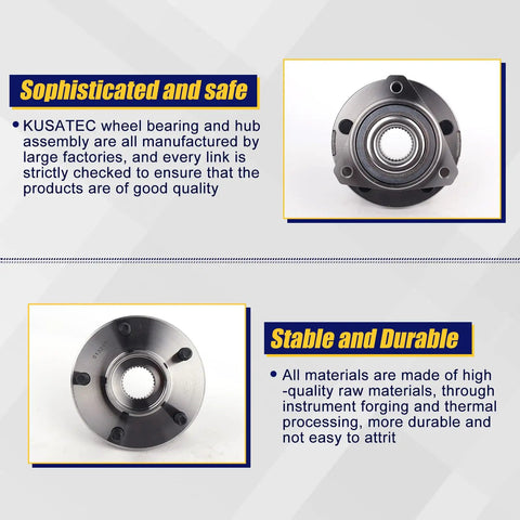 Front Wheel Bearing And Hub Assembly 513215 2 Pcs For 2004 To 2007 Chevy Malibu And 2005 To 2007 Pontiac G6, front view
