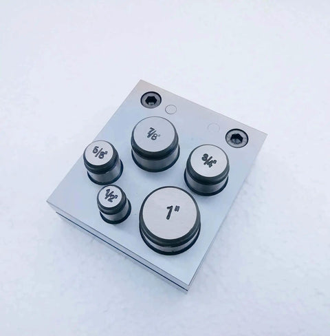 Disc Cutter Set Of Five Circle Punches For Jewelry Making From One Half Inch To One Inch That Cut Up To Eighteen Gauge Soft Metals