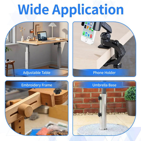 1/4-20 Knurled Thumb Screws Set used on adjustable table, phone holder, embroidery frame, and umbrella base