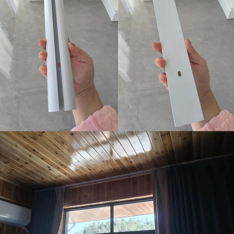 Ultra Thin Ceiling Mount Curtain Track System With Adjustable Length From 1.6 ft To 19.7 ft Sliding Room Divider Rail for living room