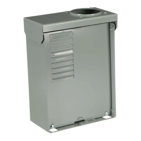 125 Amp main lug outdoor load center single unit, 4 spaces 8 circuits, NEMA 3R galvanized steel enclosure