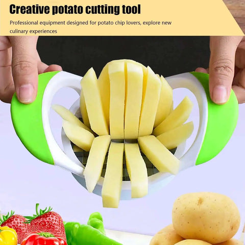 Crinkle Cutter Set Stainless Steel Wavy Slicer For Potatoes And Veggies Includes Cleaning Brush Fry Cutter For Crispy Fries
