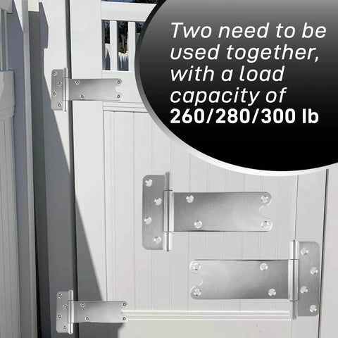 8 Inch Heavy Duty Door Hinges 300 Lbs Capacity on wooden gate