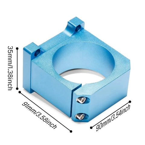 65mm Aluminum CNC Spindle Mount And Holder For PROVerXL 4030 CNC Machine Sturdy Z Axis Assembly Kit Upgrade, blue mount dimensions